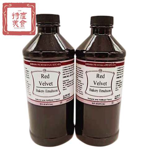 美国进口红丝绒蛋糕色素洛安红丝绒精华液Lorann Red Velvet 473g