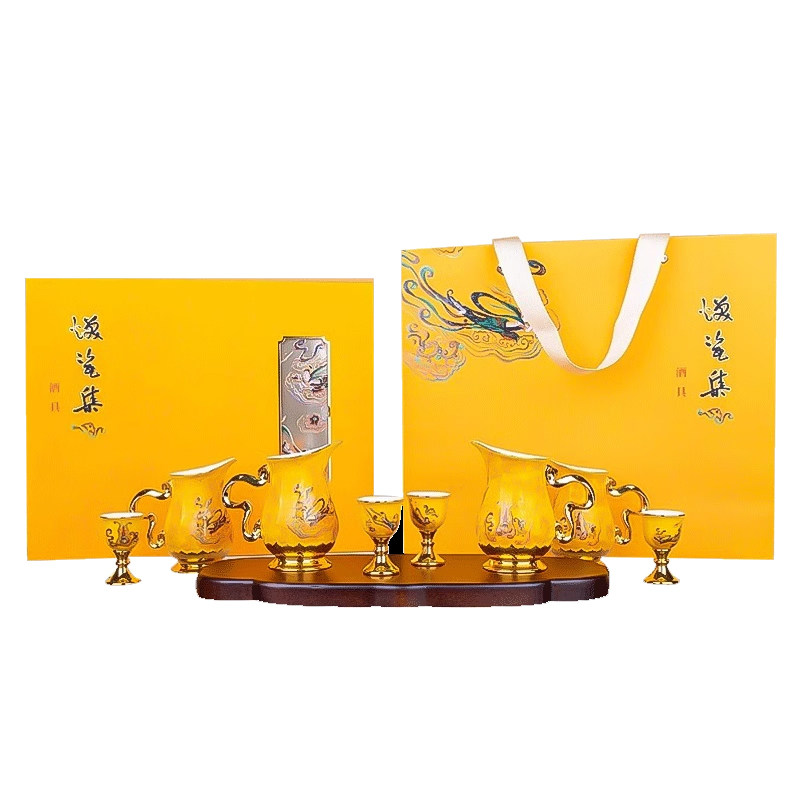 【官方旗舰】茅台文旅散花飞天酒具礼盒套装焕瓷集分酒器白酒杯