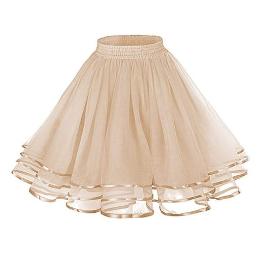 High waisted casual mesh puffy skirt高腰休闲宽松网纱蓬蓬裙女