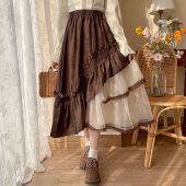length 不规则中长款 cake skirt mid A字裙Irregular midi