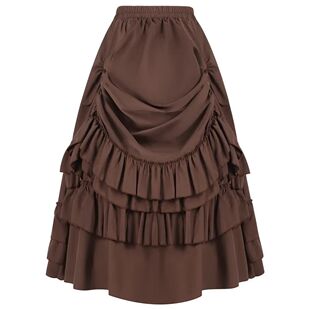维多利亚褶皱半身裙女 Victorian style pleated skirt for women