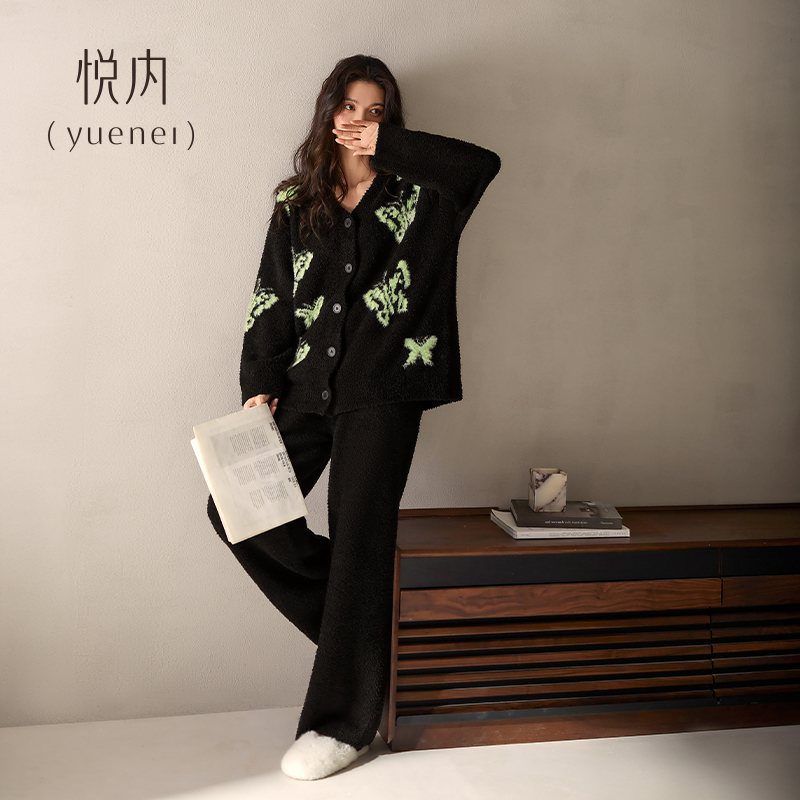 【商场同款】悦内女士半边绒睡衣