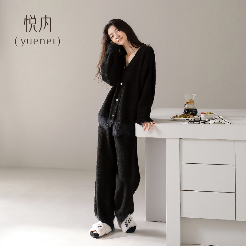 【商场同款】悦内女士半边绒睡衣