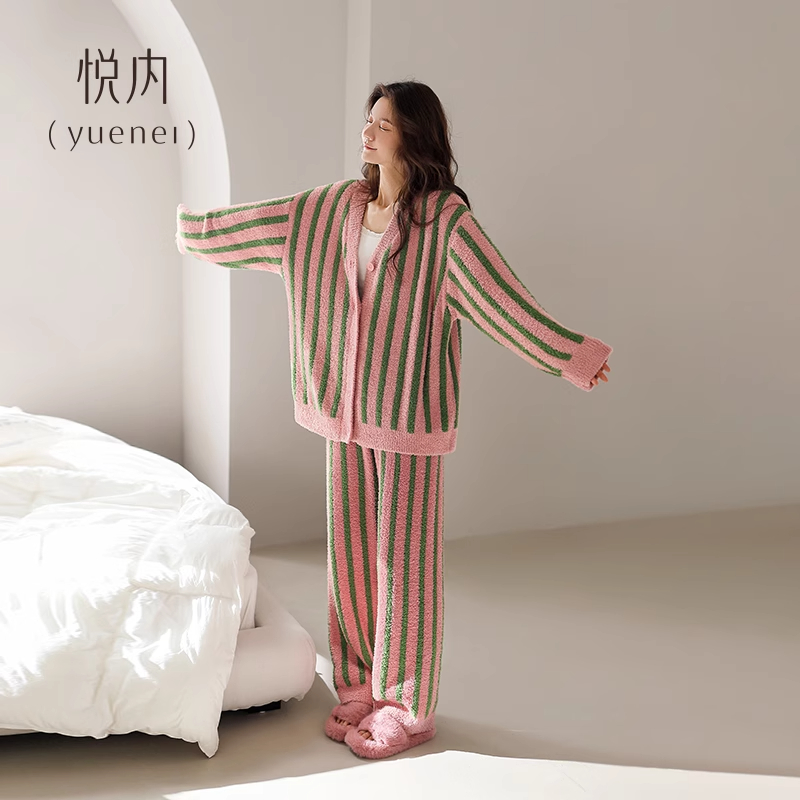 【商场同款】悦内女士半边绒睡衣