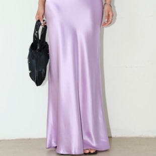 SHIMANINE岛九 流光溢彩 高端进口醋酸鱼尾半身裙包臀显瘦长款