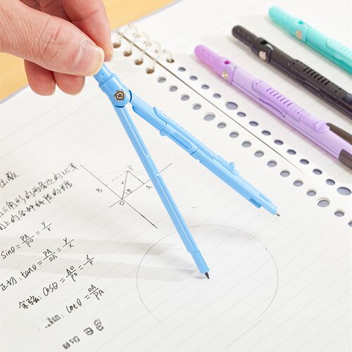 藤井圆规9c03学生笔式尺子套装小学生金属尺规套尺制图绘图