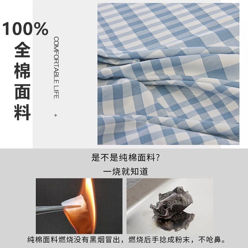 老粗布榻榻e米专用床单床笠定制防滑夏季加厚大炕3米格子四季床盖图片