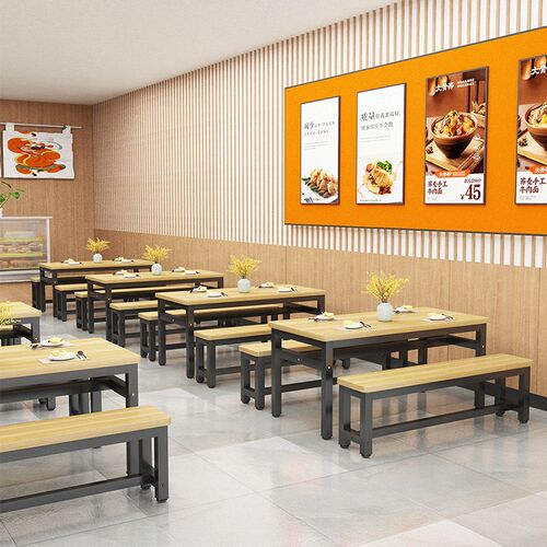 餐桌子商用家用组合食堂早快餐厅C面馆餐饮出租房小吃饭店专用桌