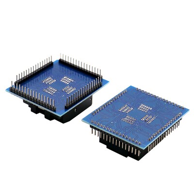 LQFP TQFP QFP64翻盖弹片测试座 0.5mmM间距 STM32烧录座编程座