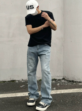 Pansk同款复古重磅公版短袖男女情侣同款2025夏季休闲宽松上衣