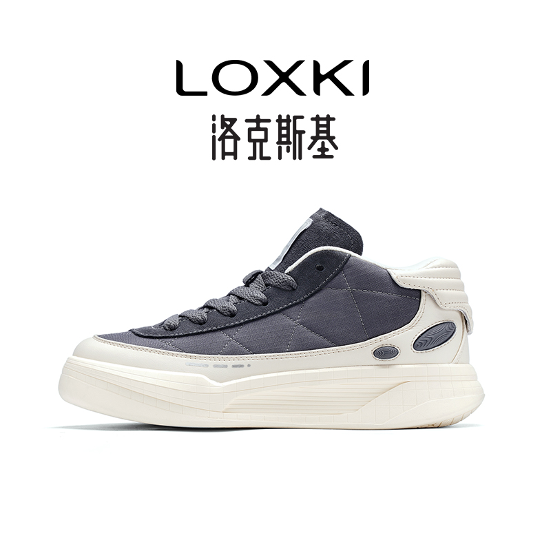 LOXKI中帮板鞋男款保暖百搭