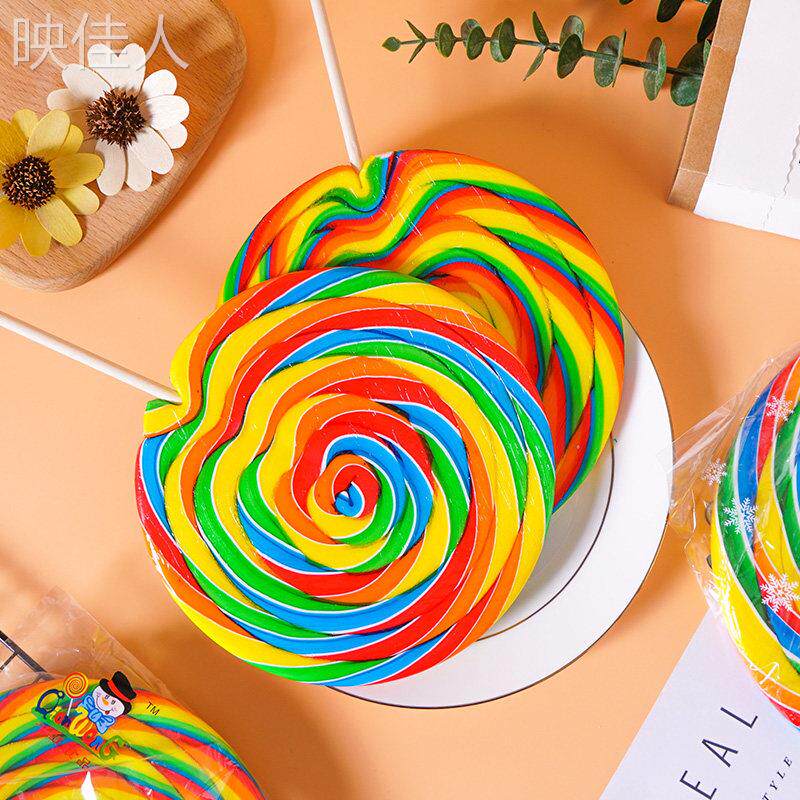 新网红七彩波板糖超大功夫棒棒糖20g日式高颜值创意儿童节日礼物