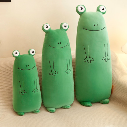 速发可拆洗超软睡觉抱枕大青蛙娃娃毛绒腿具孩儿玩床上夹童玩偶