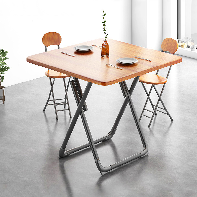 速发折叠餐桌家用饭易吃简桌户外便携摆椅折叠桌摊房小户型方桌子