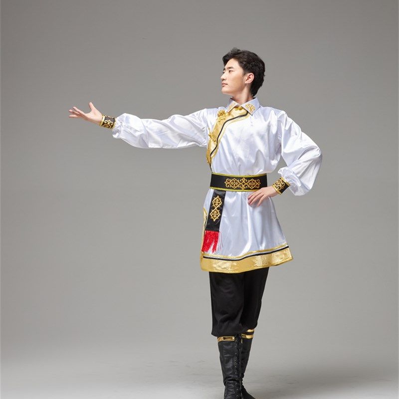 速发新疆维吾尔族舞蹈演出数男艺考练习上练衣功服装少服民族成人