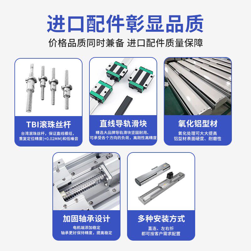 速发替代YO铝型材丝杆模组滚珠滑台直线导轨ETH10/12/1/17/22模组
