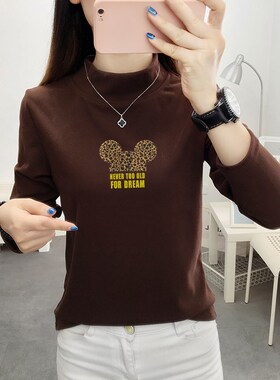 速发德绒季高领打底衫士内搭加冬半加绒秋厚保暖高级感黑色长袖