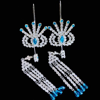 速发戏曲剧饰水钻小偏凤戏旦包头用品配件古装头面京剧青衣花头偏