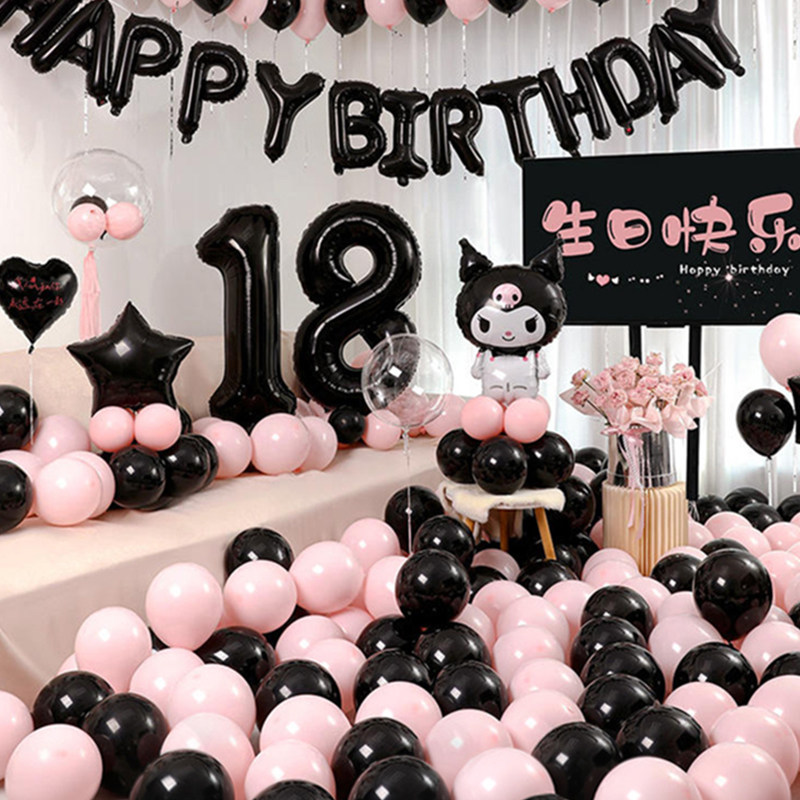 速发18岁布人礼男孩生日快乐派对装饰孩儿背景墙气球场景成置