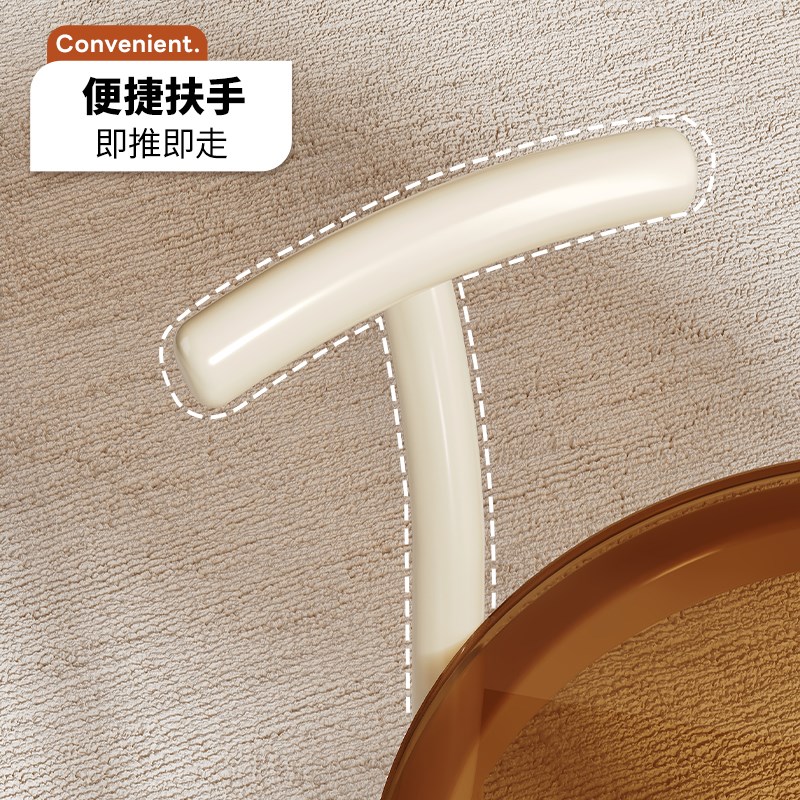 速发沙发边几可移动奶油风小茶几简约客厅零食车台桌子推车