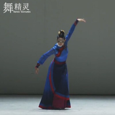 速发新款蒙古舞蹈服飘逸大裙摆寂静的草原同款民族风演出艺考服练