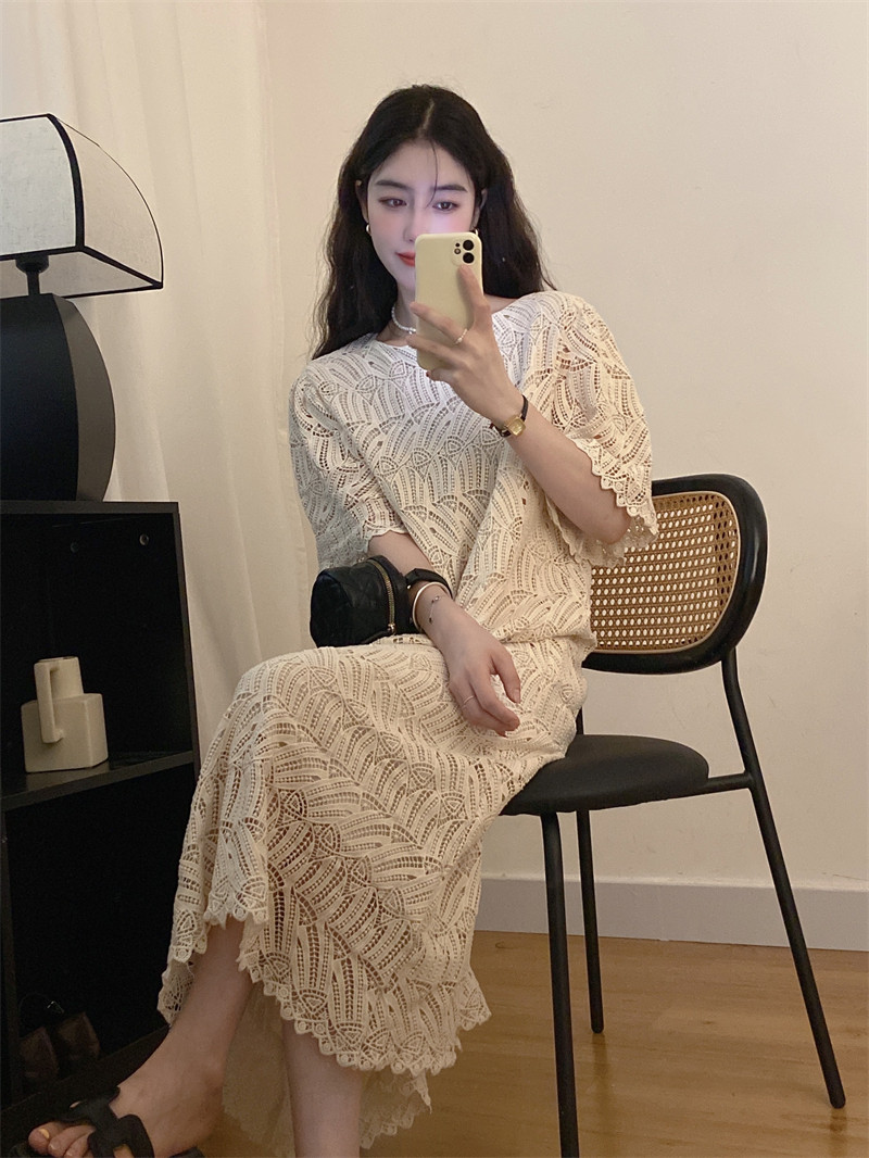 速发大裙法式高级感衣质连气码夏季裙子胖妹妹遮肚藏肉温柔长裙