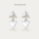 「午石」白贝母三角耳钉 轻奢精致耳饰女 灵动简约高级感新中式