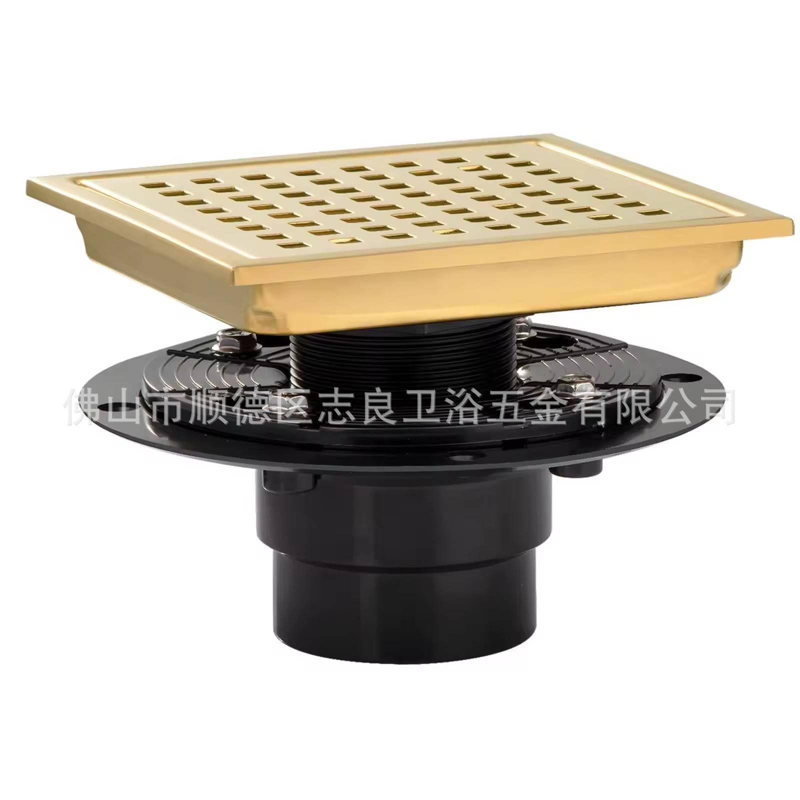 美式极简6英寸304 SUS拉丝工艺淋浴排水管浴缸浴室防臭地漏配件