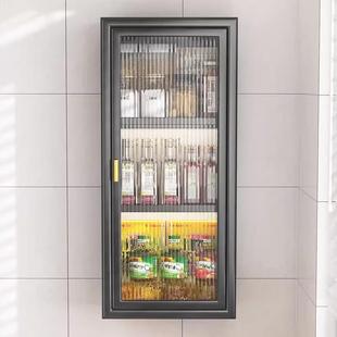 厨房置物架放油盐酱醋调味收纳盒家用多功能带门防尘调料品置物架