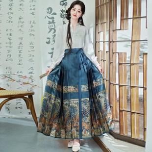 速发套风良面裙国装日常通勤古装可以穿上班的新中式改马汉服款成