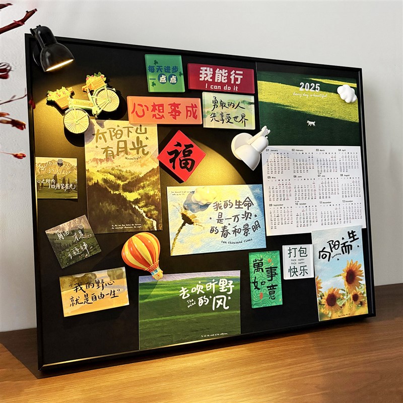 速发2025新款电表箱装饰画免打孔日历磁吸冰箱贴黑板挂画电闸盒遮