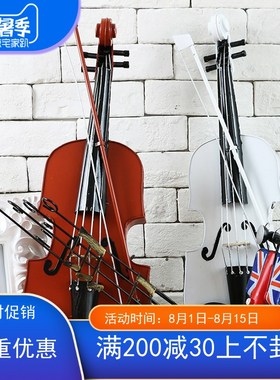 速发装古创意摆复小提琴模型道具橱窗吧台摄影铁皮风格设饰工艺品