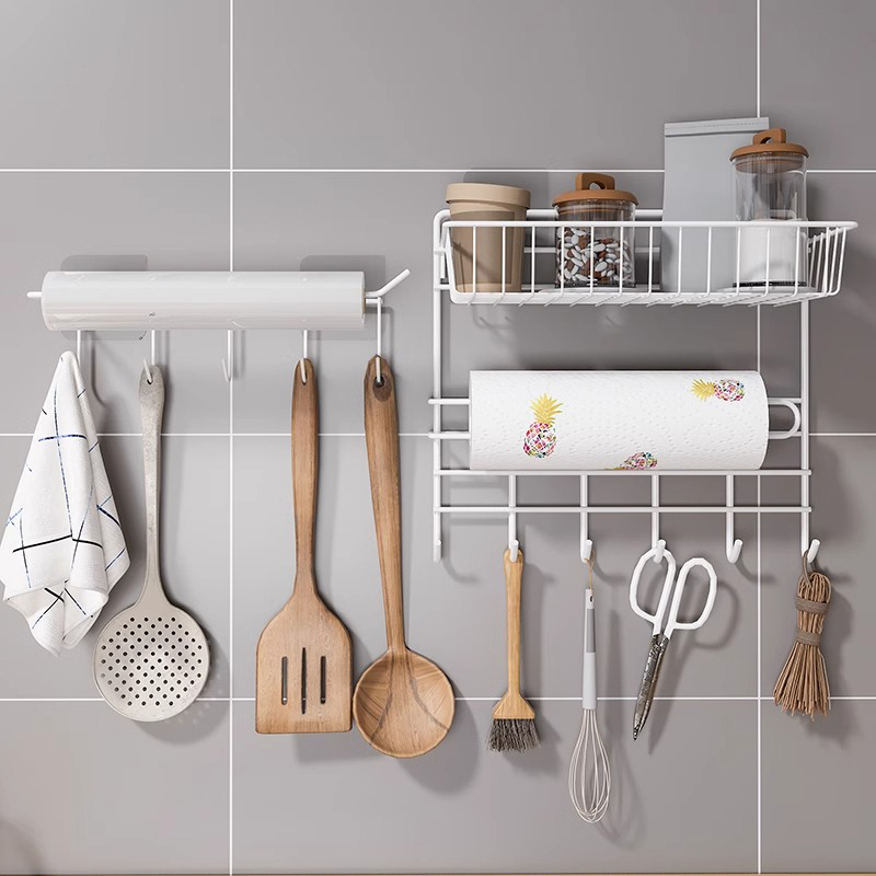 速发冰箱架物架侧收纳外侧面置物架挂架侧壁挂置墙上免打孔纸巾收