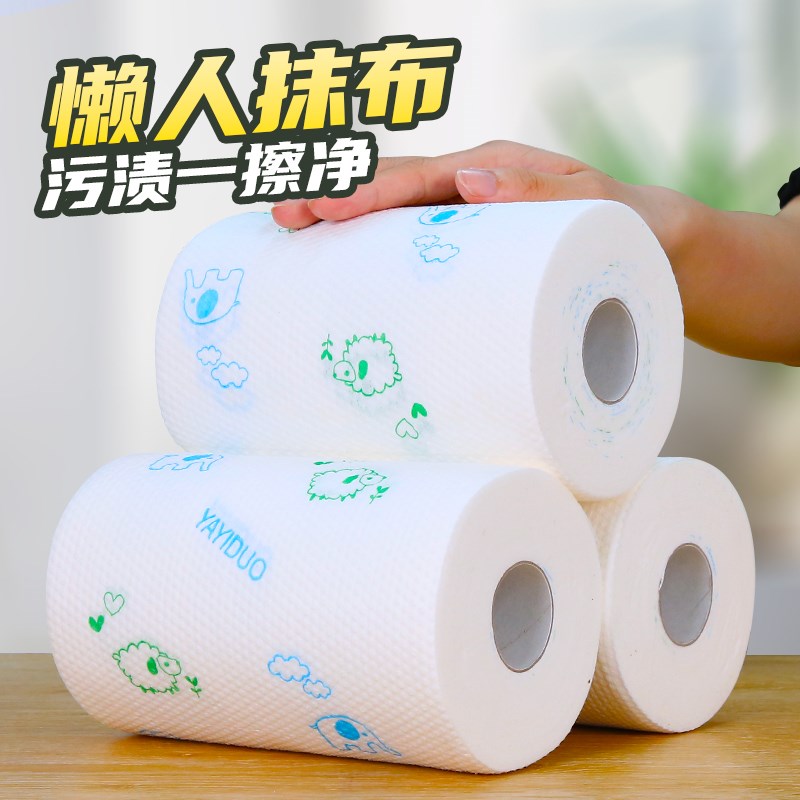 速发干人抹布不易粘油水洗厨懒擦油纸洗碗巾无纺布房湿两用一次性
