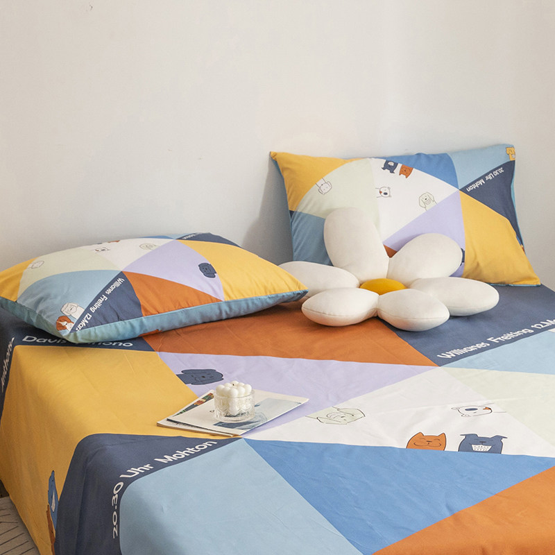 速发水洗棉枕套一对装单个枕头套装48cm季74c用男成人夏x头整夏天