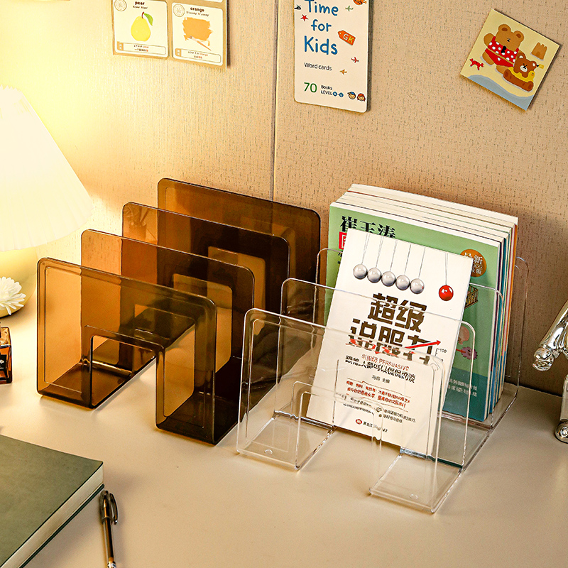 速发书立架桌面收纳神器学生宿格分舍整理书架办公室工位文件书档