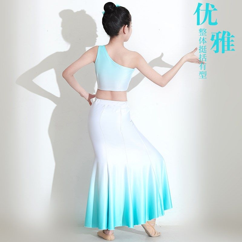 速发傣族服装儿童少儿傣族舞蹈演出服艺考剧目独舞童渐变半身裙子