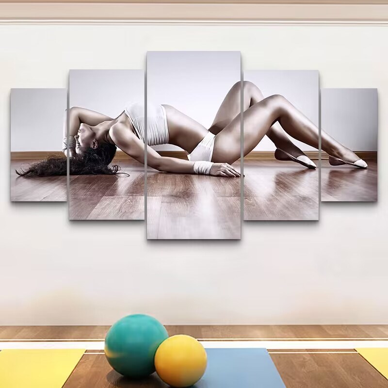 速发普拉提装饰画景蹈瑜伽教室画舞墙形体瑜伽装饰壁背瑜伽馆挂画