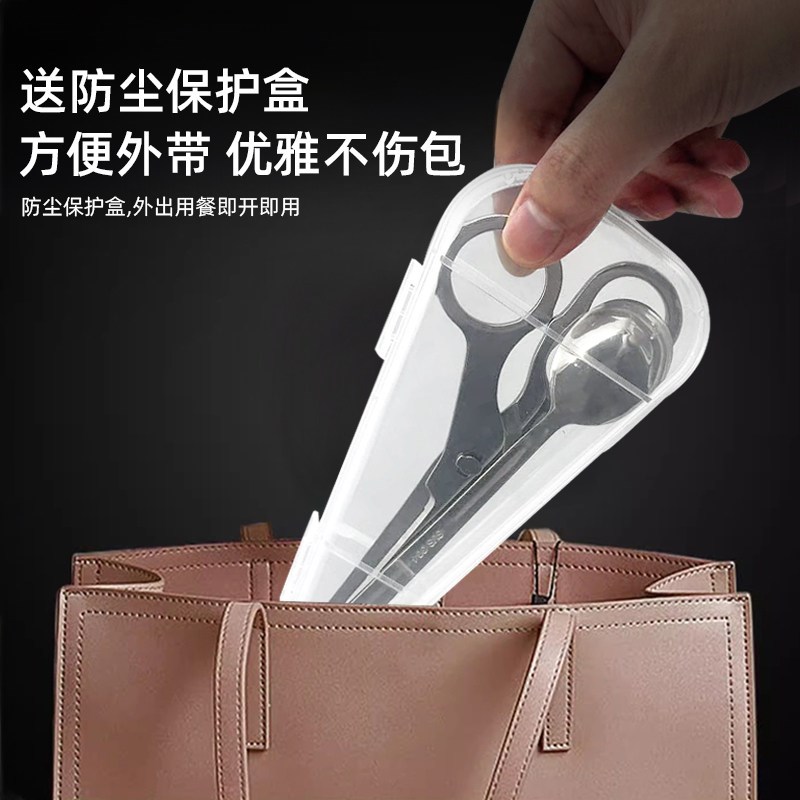 速发6L全不锈钢辅食剪刀夹子宝宝婴儿儿童老人专用剪肉便携式可拆