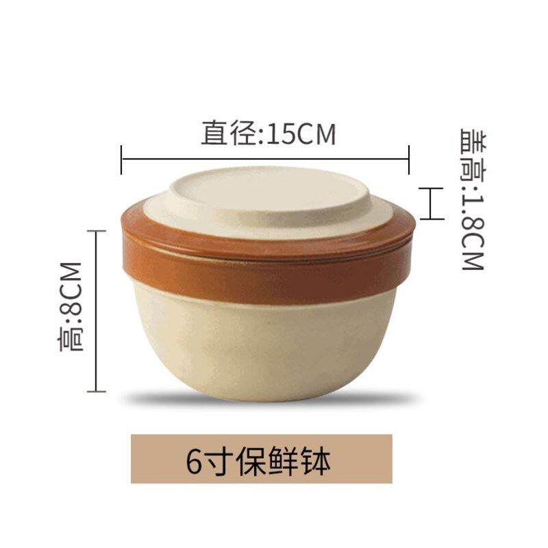 速发砂锅碗带盖土陶碗带盖土蒸钵老式扣肉蒸碗老式碗农村家用蒸肉