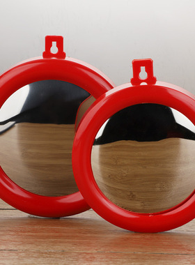 速发红边面八卦凸镜随身凸门凹框阴镜罗盘八卦镜门用品面口挂件