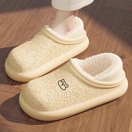 速发棉拖鞋子冬家居毛绒拖鞋家用男士室内保暖防滑月秋冬季厚底