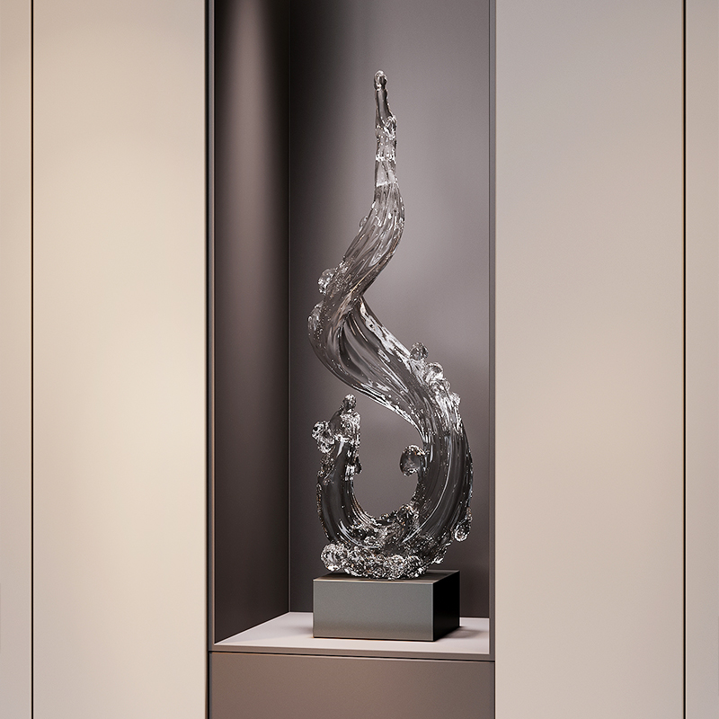 速发落奢玄关摆件风生水饰客厅电视柜细长高壁龛装起轻地乔迁新居