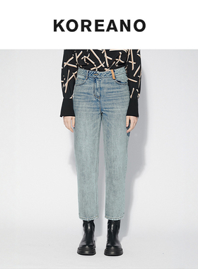 柯利亚诺春秋专柜同款浅蓝色牛仔裤  KN5403G ￥1880