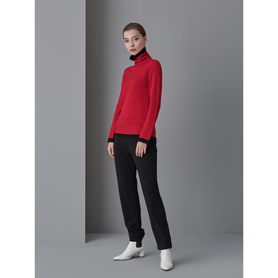 柯罗芭冬季专柜同款红色高领基础打底衫  HY9246BG ￥3390