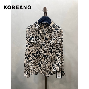 柯利亚诺夏季专柜同款帅气豹纹拼接衬衫  CW5842 ￥2880