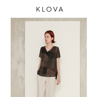 柯罗芭夏季专柜同款条纹雪纺上衣  TW0741 ￥2990