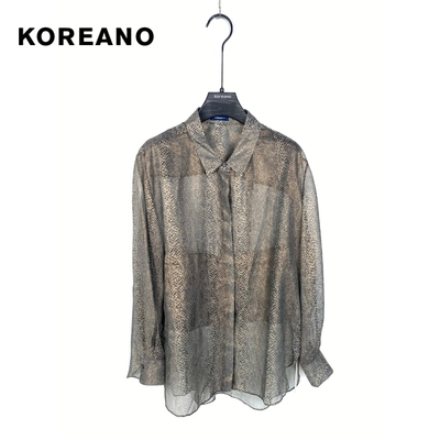 柯利亚诺夏季专柜同款卡其色印花衬衫  CW2348 ￥1690