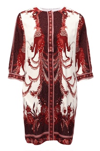 GUN LW0556 ￥5290 印花圆领直身连衣裙 柯罗芭春秋专柜同款