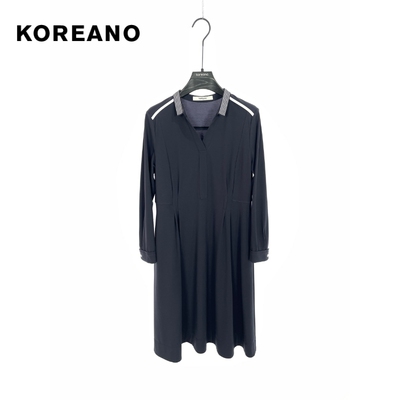 柯利亚诺春秋专柜同款扁机领条纹衬衫式连衣裙  LT2463 ￥3280